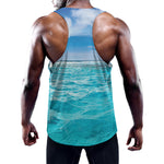 Caribbean Ocean Print Training Tank Top