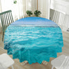 Caribbean Ocean Print Waterproof Round Tablecloth