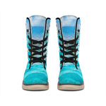 Caribbean Ocean Print Winter Boots