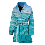 Caribbean Ocean Print Women's Bathrobe