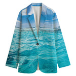 Caribbean Ocean Print Women's Blazer