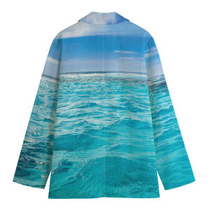 Caribbean Ocean Print Women's Blazer