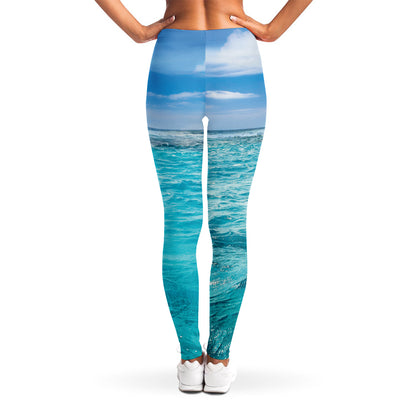 Caribbean Ocean Print Women's Leggings
