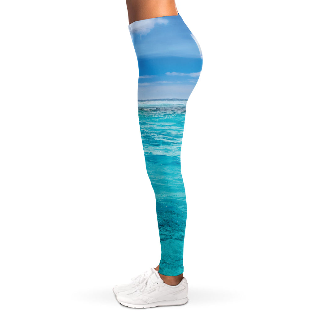 Caribbean Ocean Print Women's Leggings