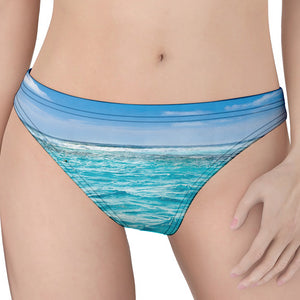 Caribbean Ocean Print Women's Thong