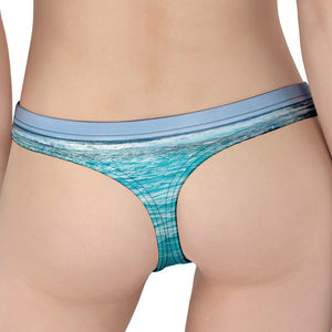 Caribbean Ocean Print Women's Thong