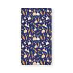 Carrot And Rabbit Pattern Print Baby Crib Sheet
