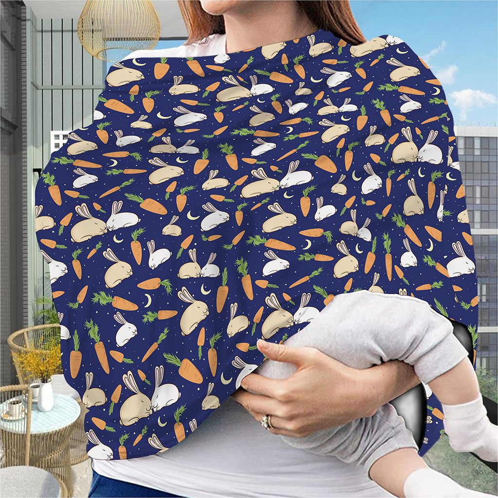 Carrot And Rabbit Pattern Print Baby Seat Cover