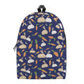 Carrot And Rabbit Pattern Print School Backpack