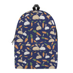 Carrot And Rabbit Pattern Print Backpack