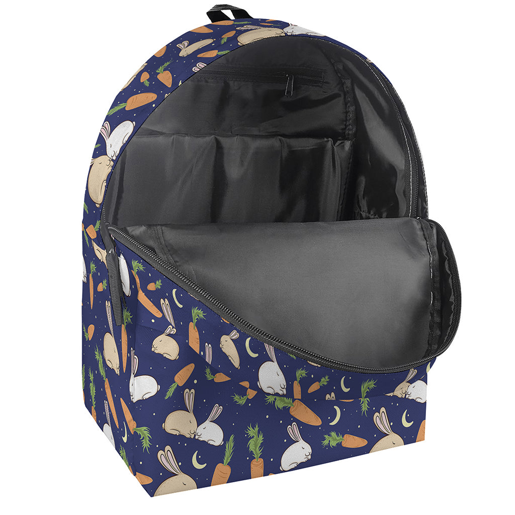 Carrot And Rabbit Pattern Print Backpack