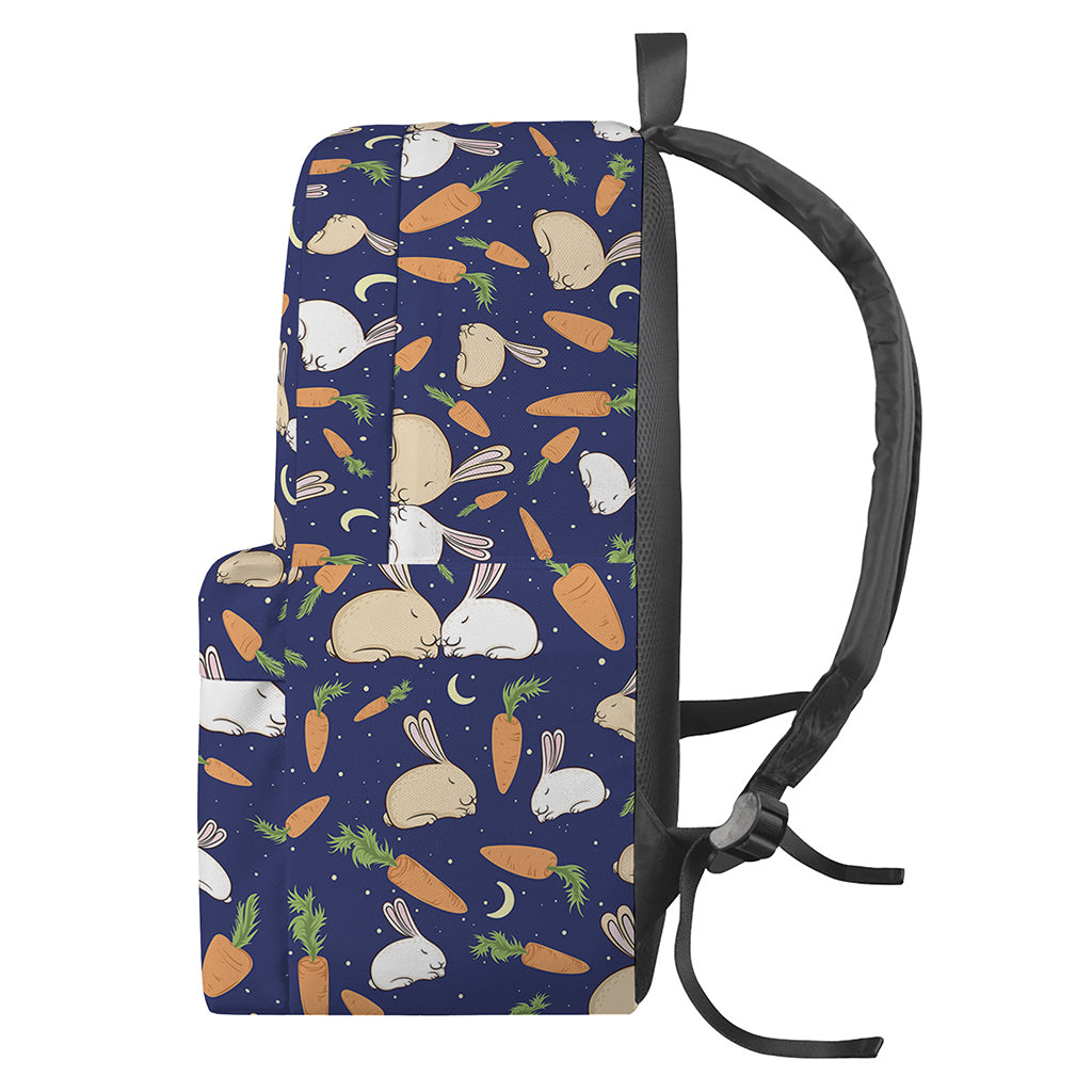 Carrot And Rabbit Pattern Print Backpack