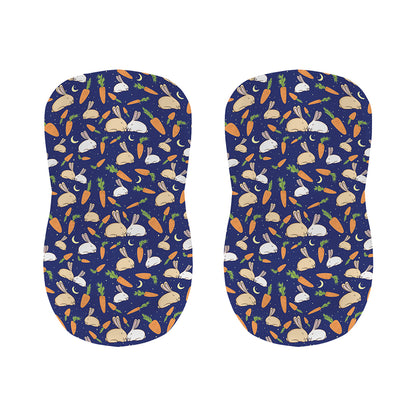 Carrot And Rabbit Pattern Print Bar Stool Covers
