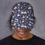 Carrot And Rabbit Pattern Print Baseball Cap