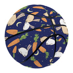 Carrot And Rabbit Pattern Print Basketball