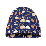 Carrot And Rabbit Pattern Print Beanie