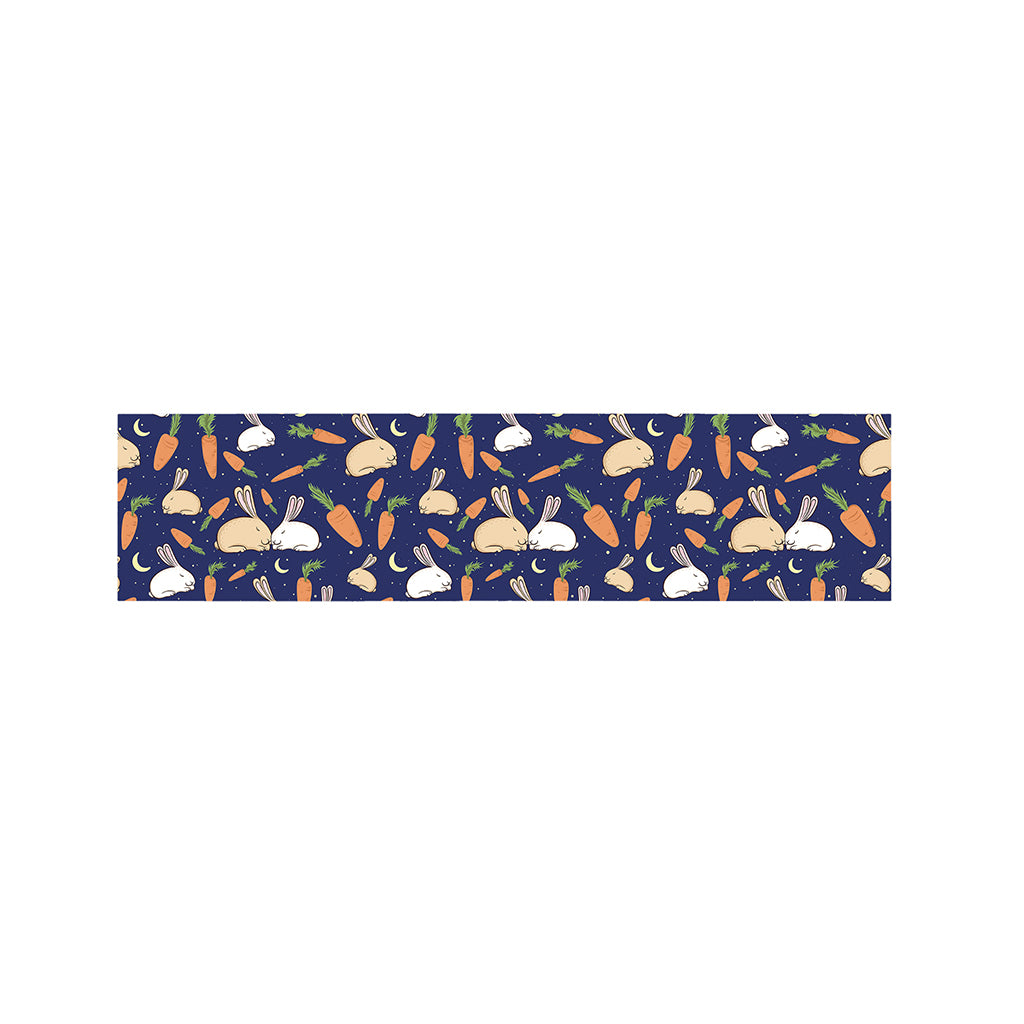 Carrot And Rabbit Pattern Print Bed Runner