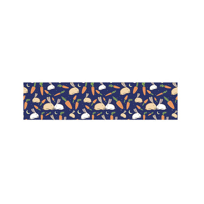 Carrot And Rabbit Pattern Print Bed Runner