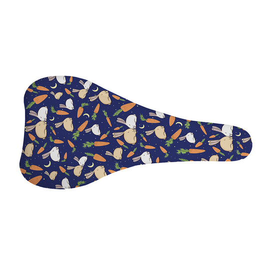 Carrot And Rabbit Pattern Print Bicycle Seat Cover
