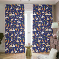 Carrot And Rabbit Pattern Print Dimout Pencil Pleat Curtains