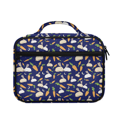 Carrot And Rabbit Pattern Print Briefcase Bible Bag