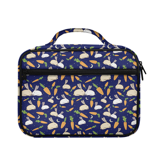 Carrot And Rabbit Pattern Print Briefcase Bible Bag