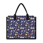 Carrot And Rabbit Pattern Print Canvas Tote Bag