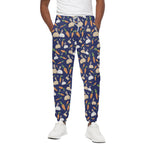 Carrot And Rabbit Pattern Print Cotton Pants