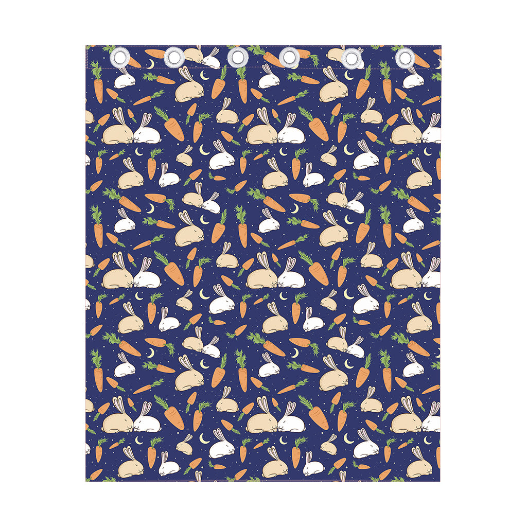 Carrot And Rabbit Pattern Print Curtain