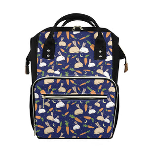 Carrot And Rabbit Pattern Print Diaper Bag