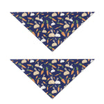 Carrot And Rabbit Pattern Print Dog Bandana