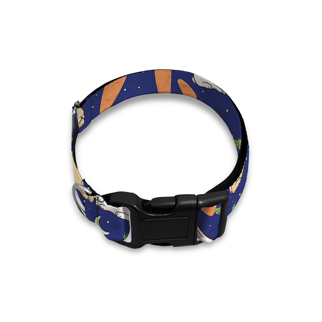 Carrot And Rabbit Pattern Print Dog Collar