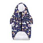 Carrot And Rabbit Pattern Print Dog Zip Up Hoodie