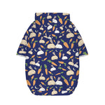 Carrot And Rabbit Pattern Print Dog Zip Up Hoodie