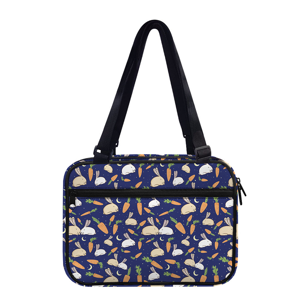 Carrot And Rabbit Pattern Print Double Strap Bible Bag