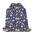 Carrot And Rabbit Pattern Print Drawstring Bag