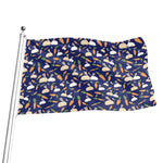 Carrot And Rabbit Pattern Print Flag