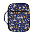 Carrot And Rabbit Pattern Print Front Pocket Bible Bag