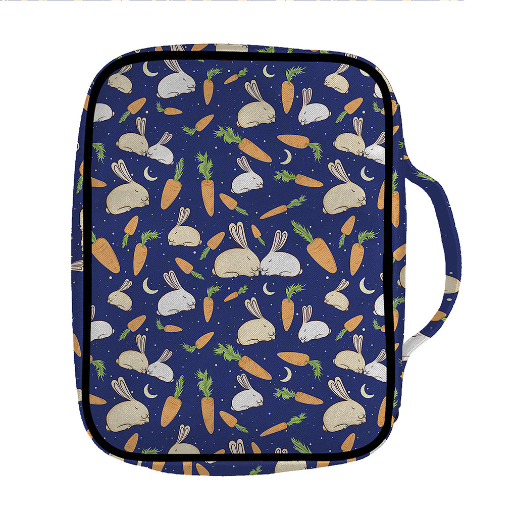 Carrot And Rabbit Pattern Print Front Pocket Bible Bag