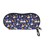 Carrot And Rabbit Pattern Print Glasses Case