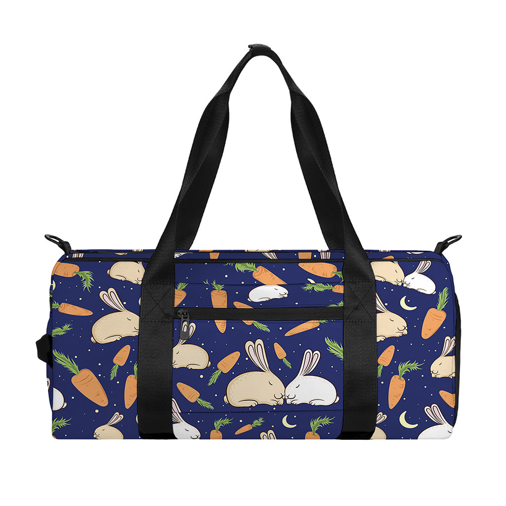 Carrot And Rabbit Pattern Print Gym Bag