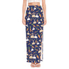 Carrot And Rabbit Pattern Print High Slit Maxi Skirt