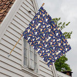 Carrot And Rabbit Pattern Print House Flag