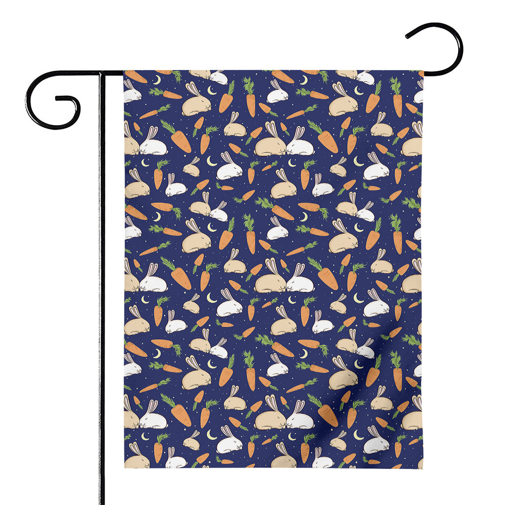 Carrot And Rabbit Pattern Print House Flag