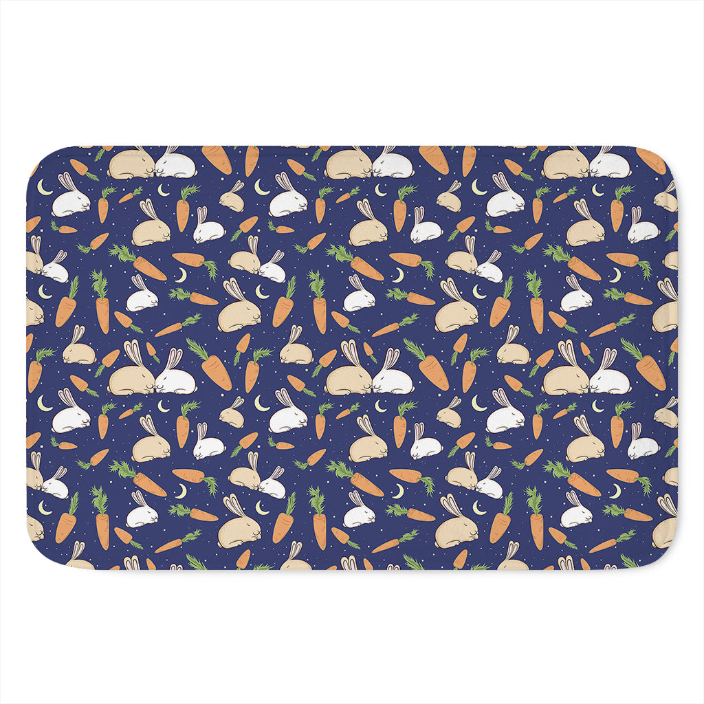 Carrot And Rabbit Pattern Print Indoor Door Mat