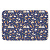 Carrot And Rabbit Pattern Print Indoor Door Mat