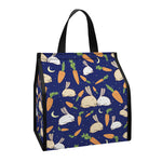 Carrot And Rabbit Pattern Print Insulated Lunch Tote