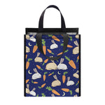 Carrot And Rabbit Pattern Print Insulated Lunch Tote