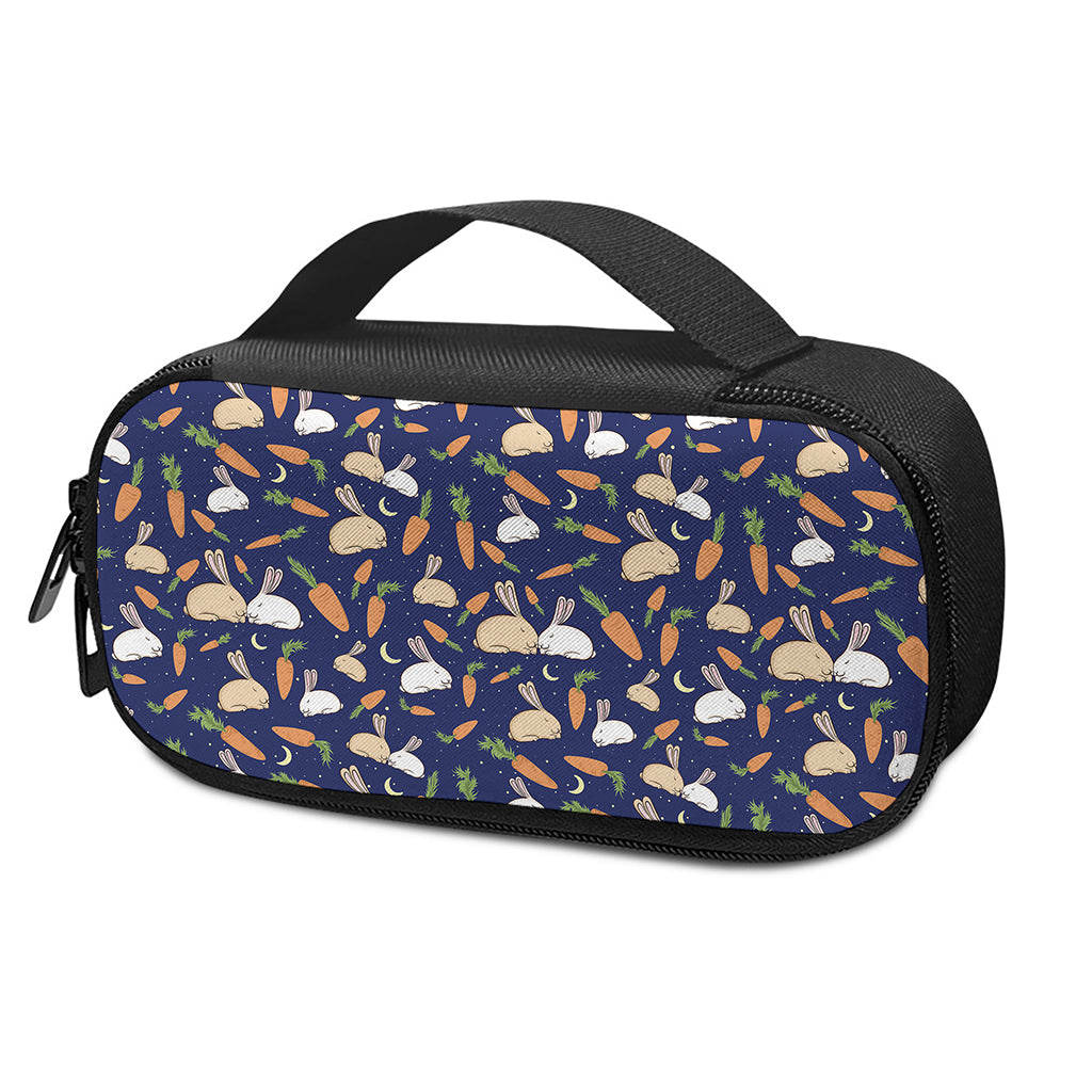 Carrot And Rabbit Pattern Print Insulin Cooler Travel Case