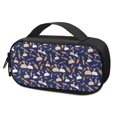 Carrot And Rabbit Pattern Print Insulin Cooler Travel Case